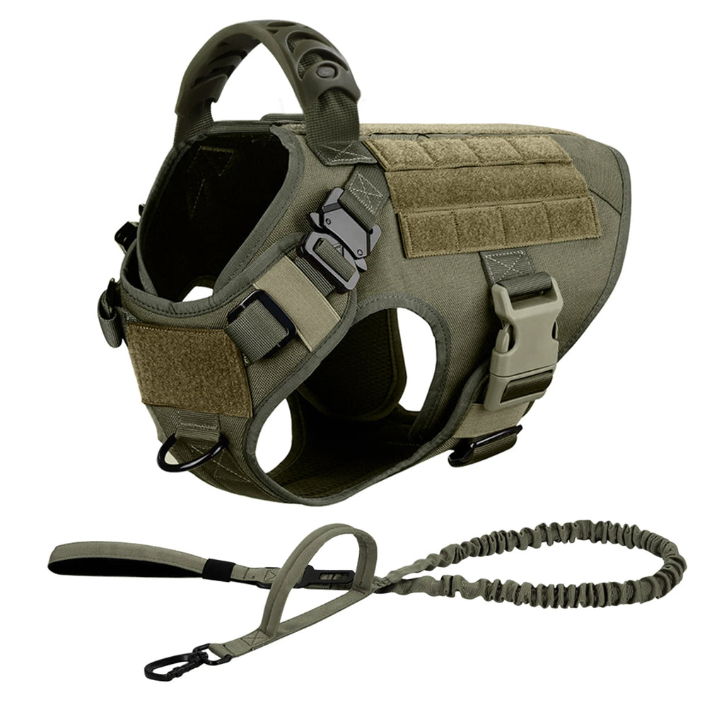 Large Dog Harness And Leash Set Malinois Training Walking Vest And Collar For Medium Large Dogs