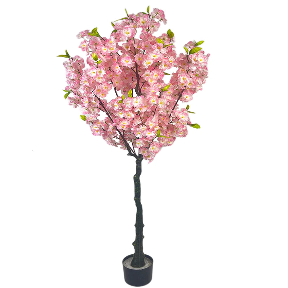 Artificial Tall Faux Cherry Blossom Tree With Pot