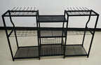 Freestanding Garden Tool Rack Outdoor Workshop Garage Storage Organizer with Slots for Tools