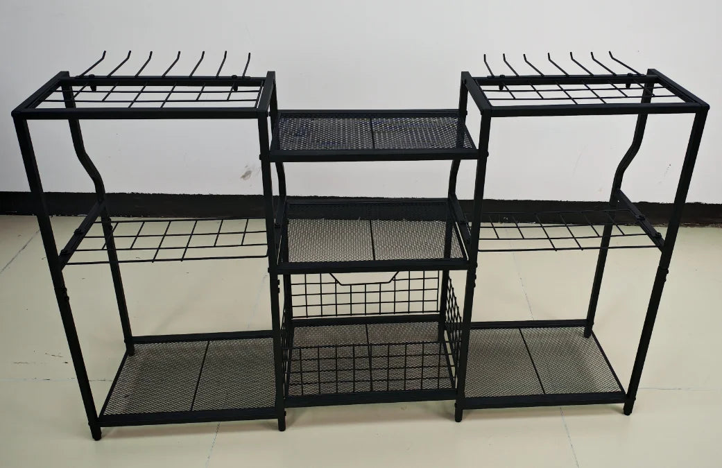 Freestanding Garden Tool Rack Outdoor Workshop Garage Storage Organizer with Slots for Tools