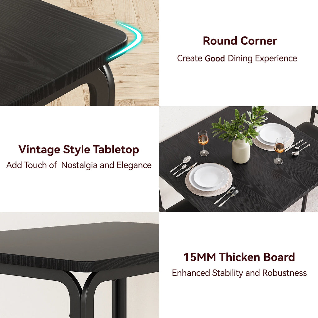 Small Dining Table Set With 2 Upholstered Chairs