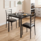 Small Dining Table Set With 2 Upholstered Chairs