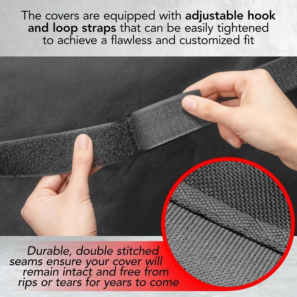 72 Inch Heavy Duty BBQ Grill Cover - Waterproof, Weather Resistant, UV & Fade Resistant with Adjustable Straps for Gas Grills