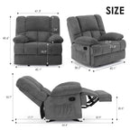 Oversized Rocker Recliner Chair, Upholstered High Back Comfortable & Heavy Duty, for Adults Living Room, Home Theater