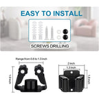 6PCS Heavy Duty Wall Mounted Garden Tool Organizer for Broom Mop Rake Shovel Handle Stainless Steel Hanger with Screws Matte Black