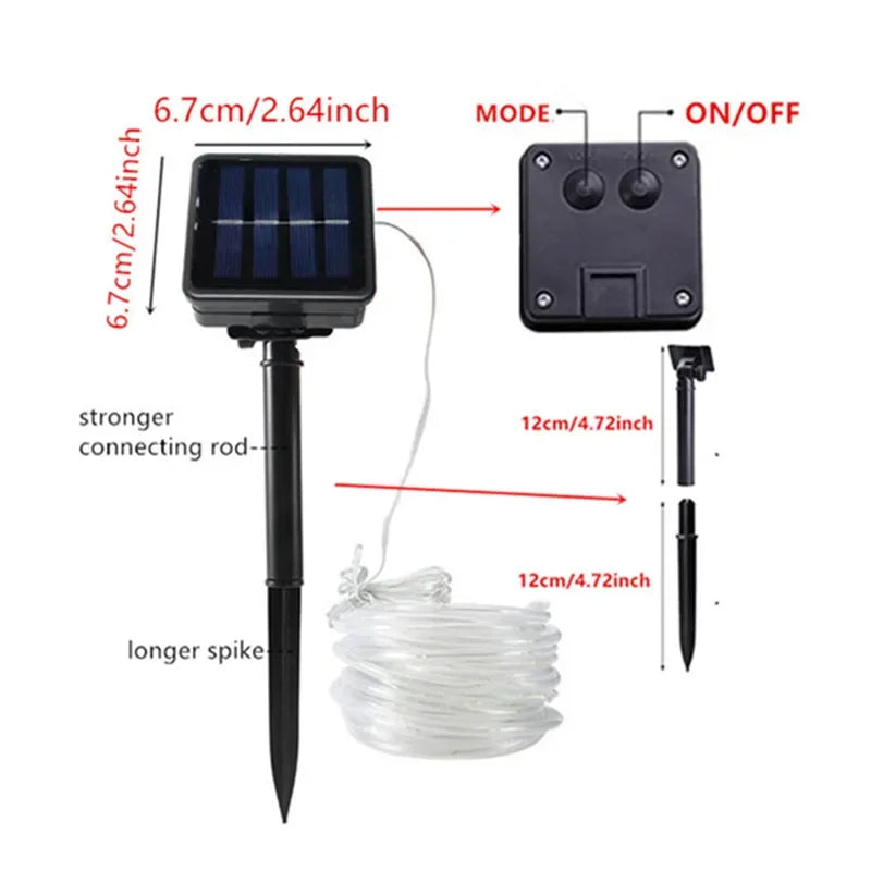 Solar LED Waterproof Rope Lights