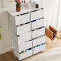 Wardrobe Dresser With 5/7/10 White Fabric Drawers