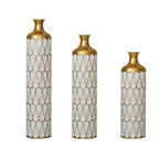 Floor Metal Vase 3-piece Set, Modern Drop-shaped