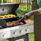 Stainless Steel Propane Grill 3 Burner Gas Grill with Side Burner And Cover for Outdoor BBQ Camping