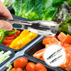 2pcs Outdoor Bbq Tong Set Multi-function Stainless Steel Cooking Tongs for Grilling Steak, Bread, and Buffet