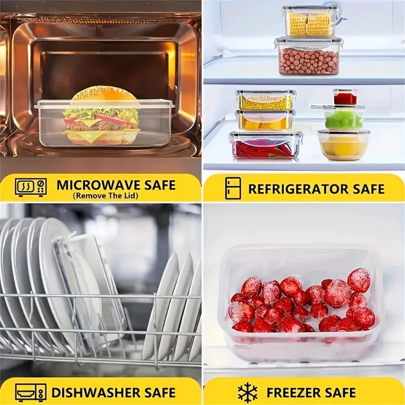 48Pcs BPA-Free Food Storage Airtight Containers & Lids Set