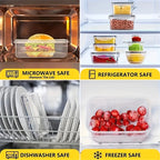 48Pcs BPA-Free Food Storage Airtight Containers & Lids Set