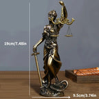 Imitation copper goddess of justice ornament decoration