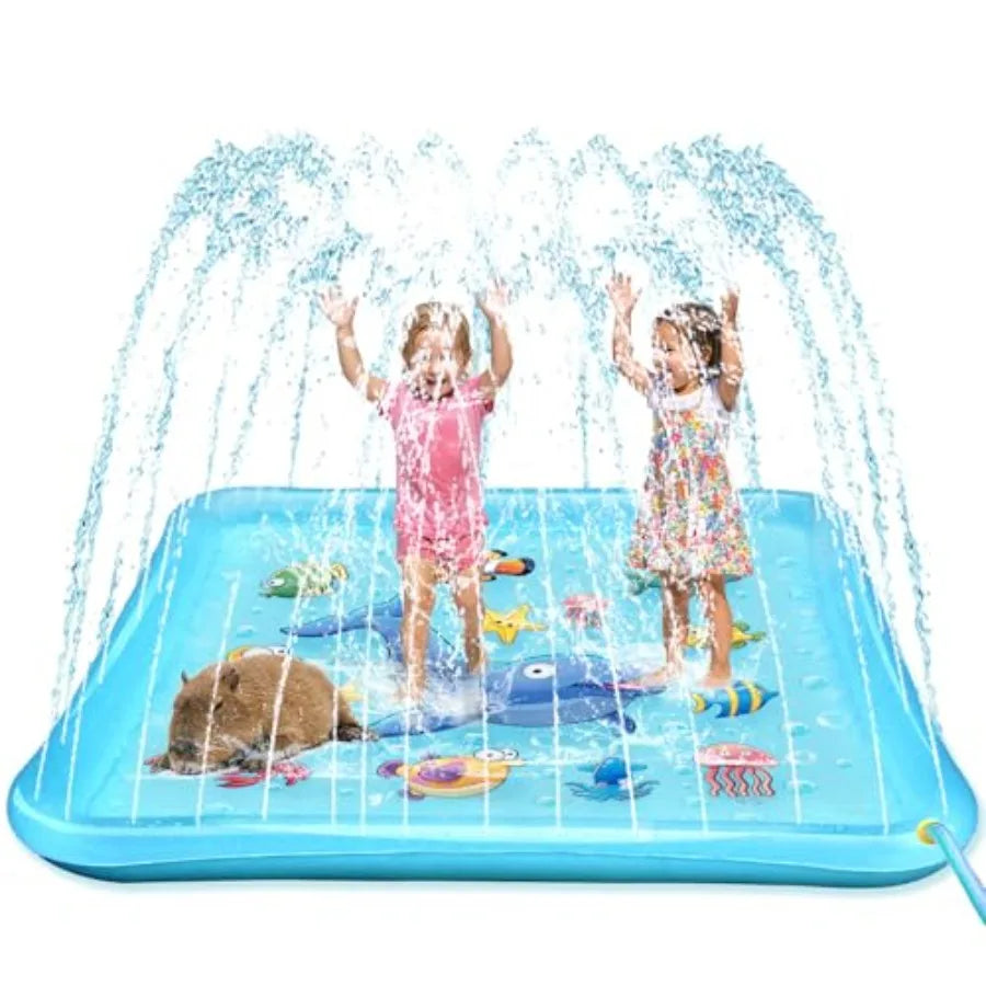 67 inch Inflatable Wading Pool Water Toy in Blue for Ages 3-9 Years Great Summer Fun Gift for Backyard