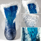 Sea Wave Vase Resin Blue Decoration