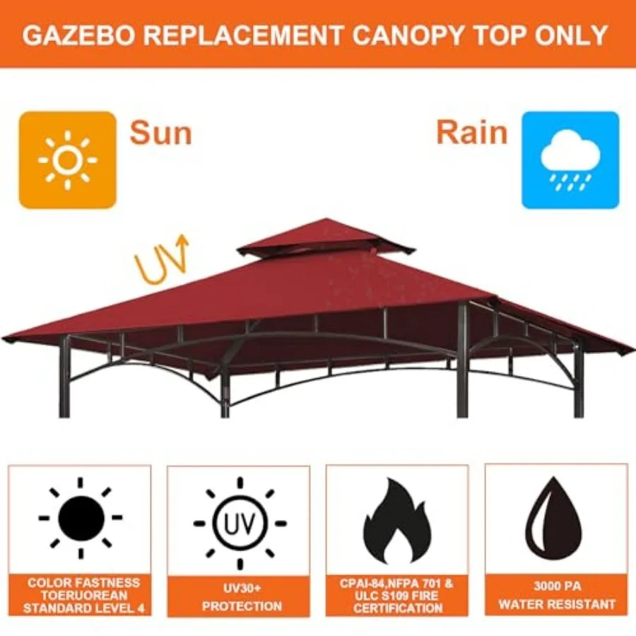 USA High Performance Grill Gazebo Replacement Canopy BBQ Gazebo Shelter Top