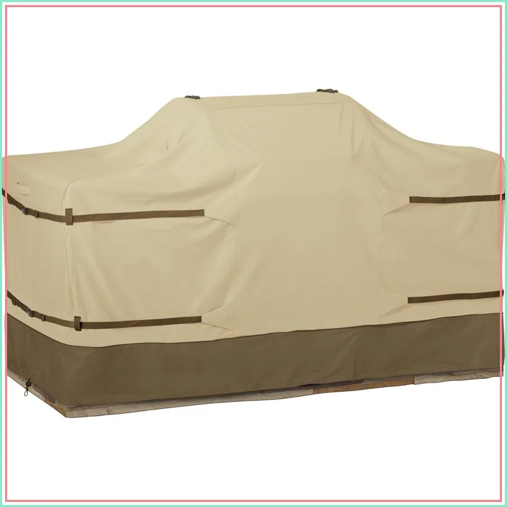 Water-Resistant BBQ Grill Cover for 98 Inch Island with Center Grill Head, Heavy Duty Protection