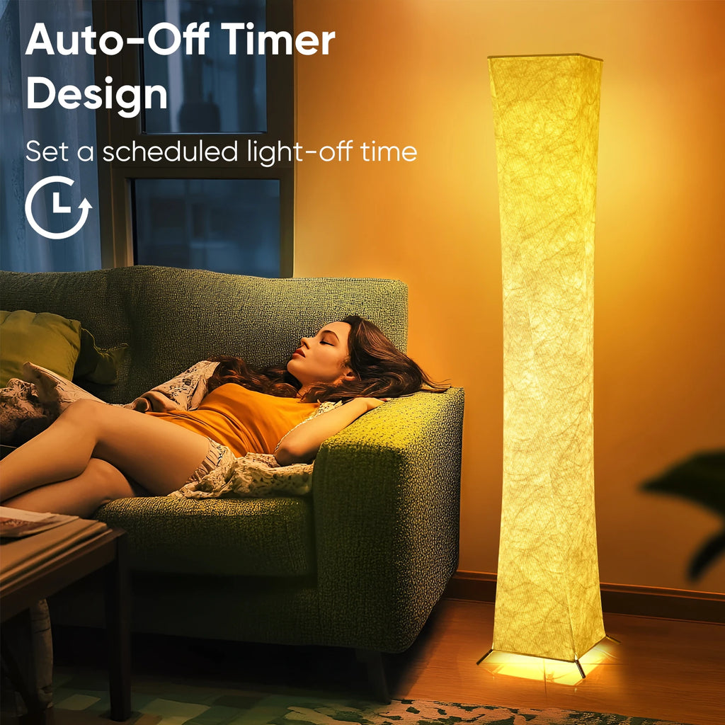 Soft Light Floor Lamp, 52" 3000K LED Tyvek Fabric Shade