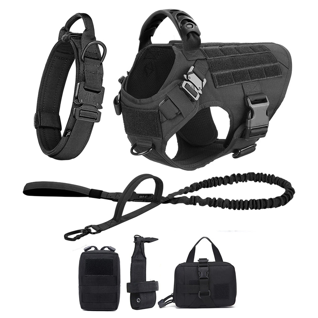 Large Dog Harness And Leash Set Malinois Training Walking Vest And Collar For Medium Large Dogs