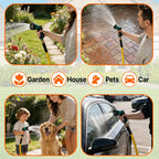 All Weather Hybrid  Garden Hose with 3/4'' Aluminum Fittings Lightweight, Kink Free.Flexible