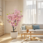 Artificial Tall Faux Cherry Blossom Tree With Pot