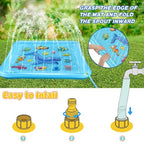 67 inch Inflatable Wading Pool Water Toy in Blue for Ages 3-9 Years Great Summer Fun Gift for Backyard
