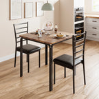 Small Dining Table Set With 2 Upholstered Chairs