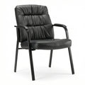 Heavy PU Leather Ergonomic Office Chair with Lumbar Support Padded Armrests Waiting Room Desk Chair Office