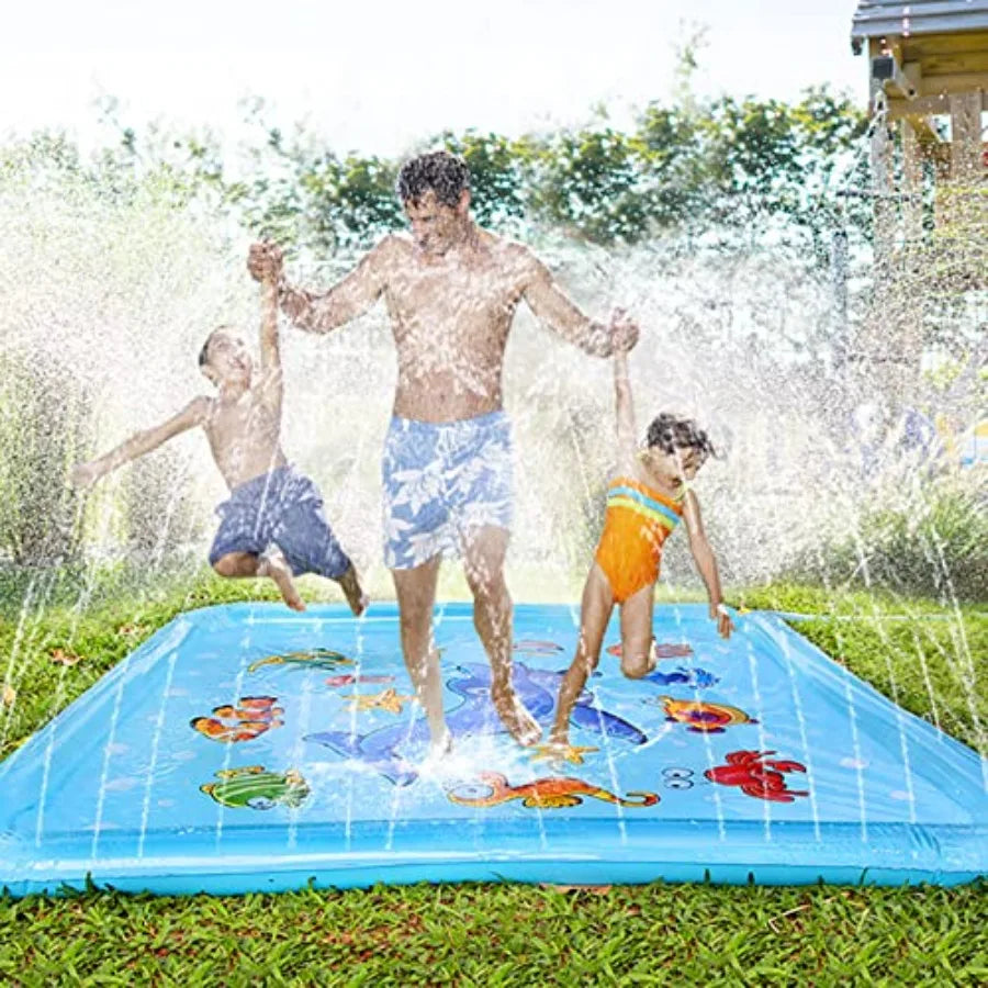 67 inch Inflatable Wading Pool Water Toy in Blue for Ages 3-9 Years Great Summer Fun Gift for Backyard