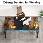 Tribesigns 70.8" Executive Computer Desk - Large Home Office Workstation, Dual Monitor Ready, 70x31x29", Assembly Required, Vintage Grey / Vintage Black / White