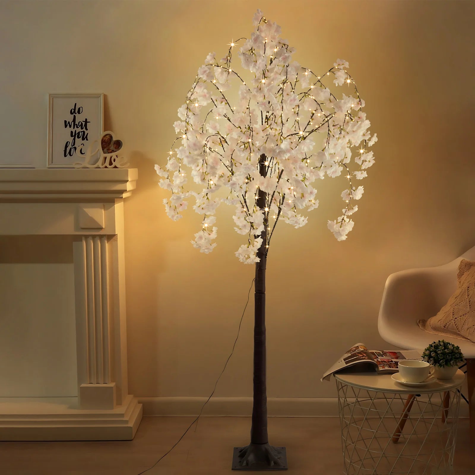 Cherry Blossom Tree Light, 6ft 450 LED Warm Lights