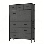 13 Fabric Drawers Cabinet Storage Organizer Adjustable Feet Steel Frame