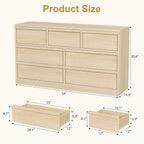 7 Drawer Large Storage Wooden Dresser