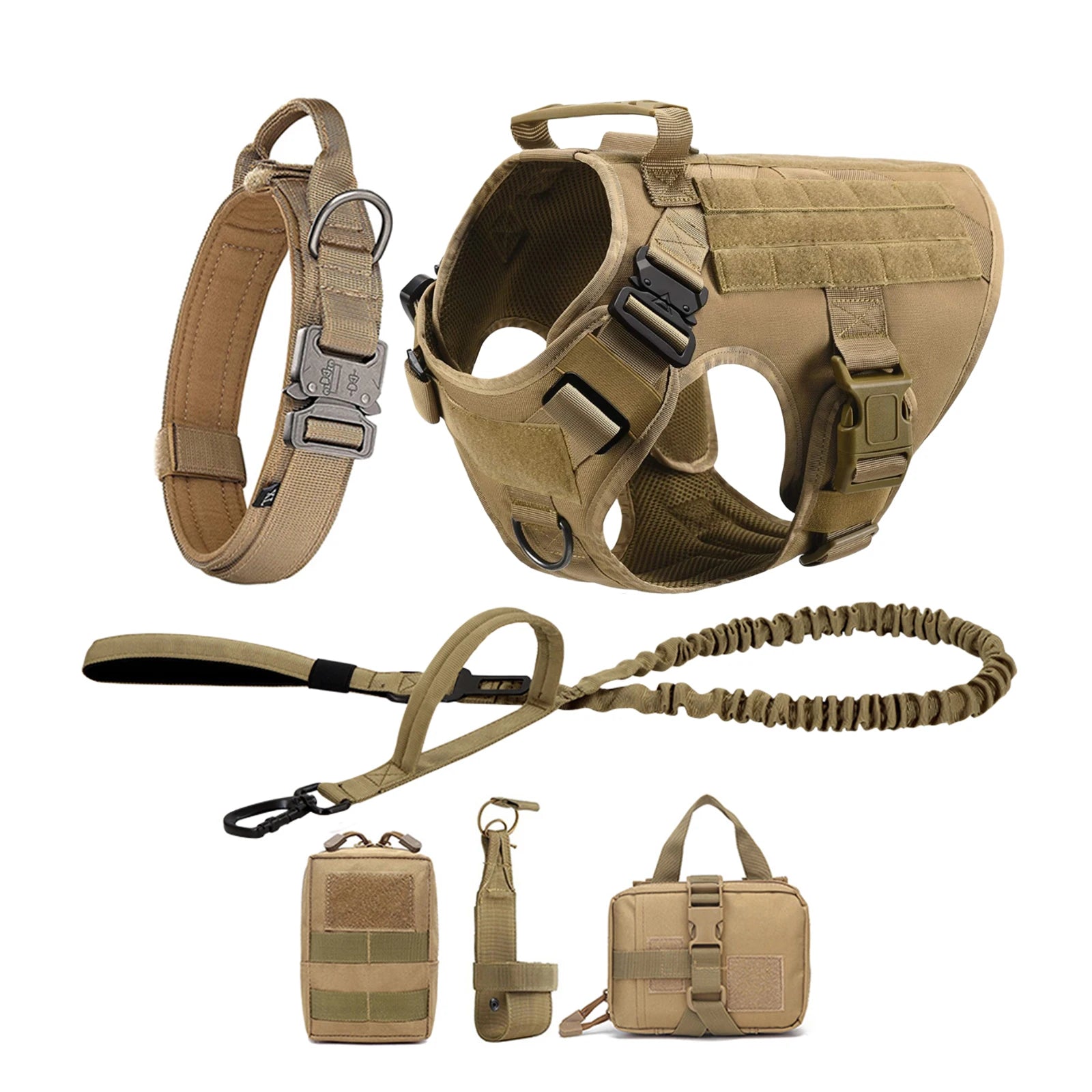 Large Dog Harness And Leash Set Malinois Training Walking Vest And Collar For Medium Large Dogs