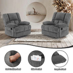Oversized Rocker Recliner Chair, Upholstered High Back Comfortable & Heavy Duty, for Adults Living Room, Home Theater