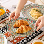 Vancasso Bohemian Mandala Patterned Ceramic 16PCS Porcelain Dinnerware Set