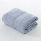 Bath Set Towel Washcloth Cotton Solid Color Soft Absorbent
