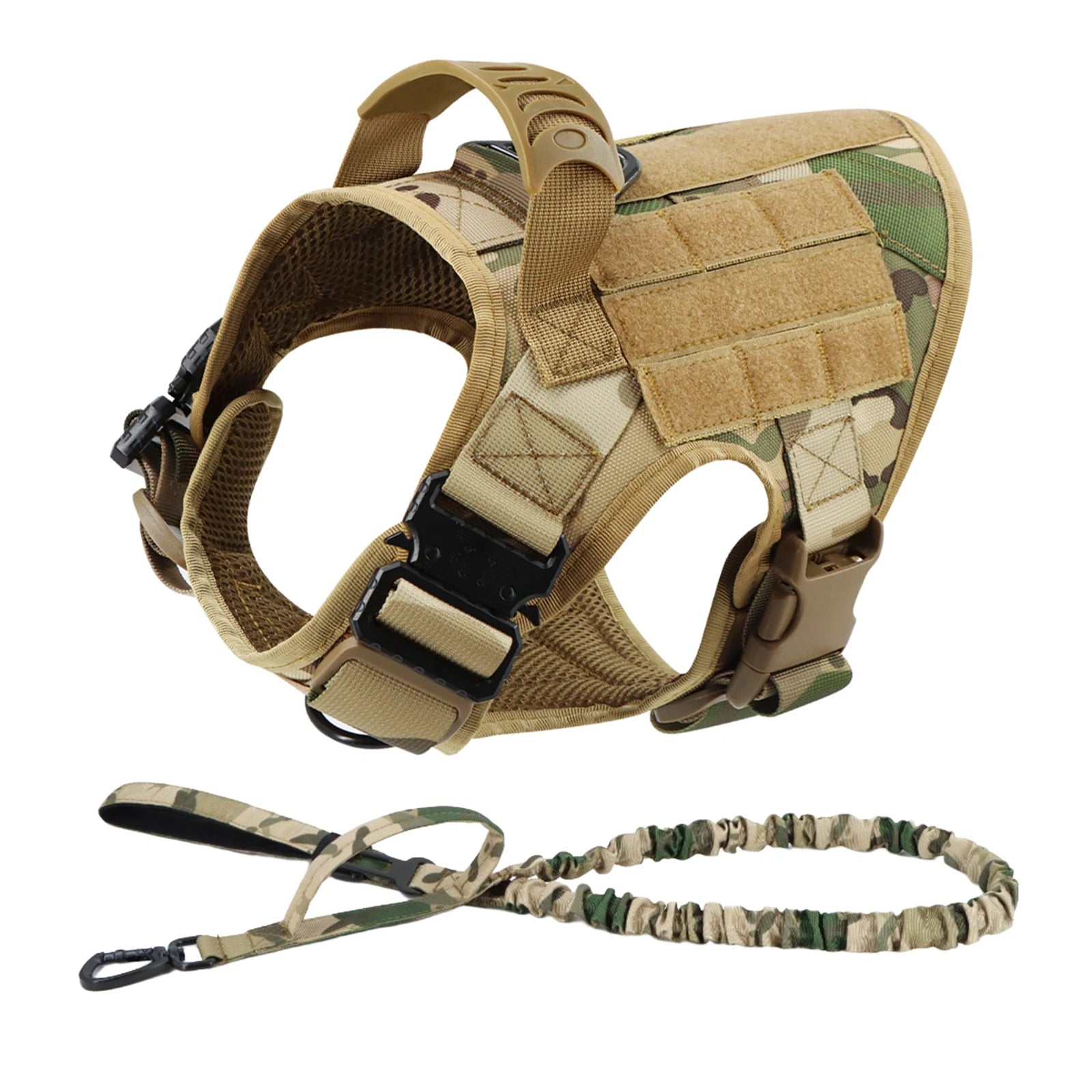 Large Dog Harness And Leash Set Malinois Training Walking Vest And Collar For Medium Large Dogs
