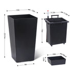 2pcs Outdoor Indoor Planter Pots with Drainage Holes Auto Watering,
