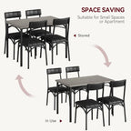 Modern Kitchen Table Set With 4 Upholstered Chairs