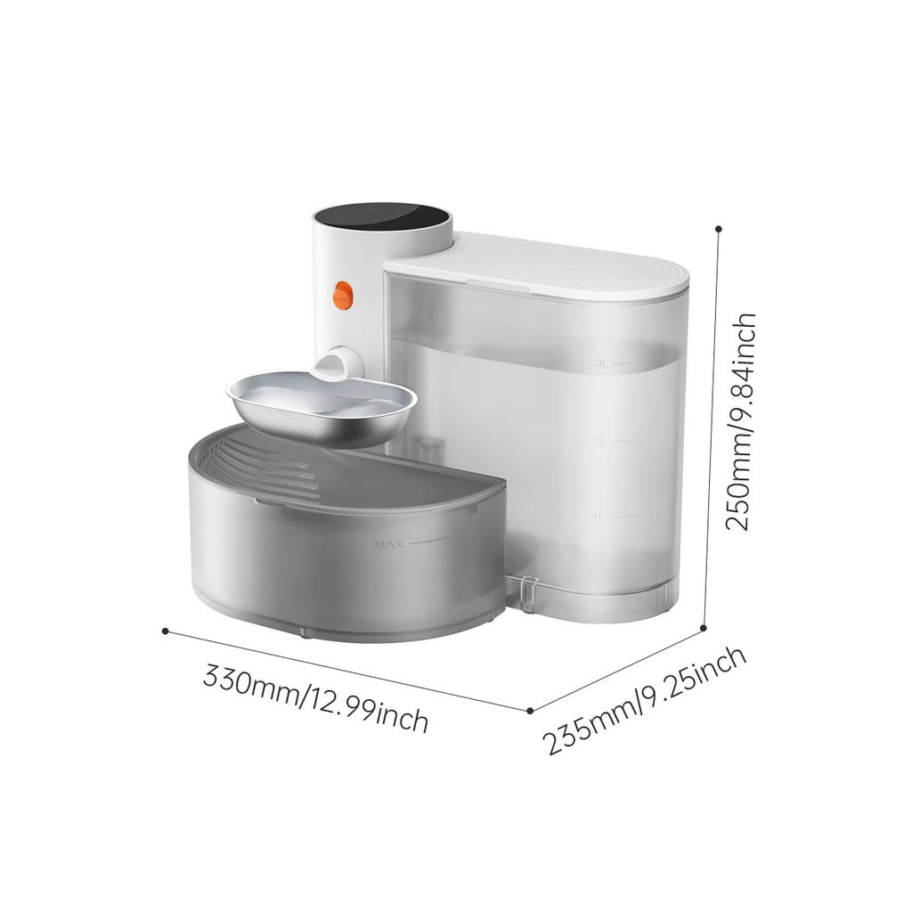 New Stainless Steel Bowl Pet Intelligent Pouring Water Dispenser Automatically Purifies