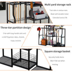 Freestanding Garden Tool Rack Outdoor Workshop Garage Storage Organizer with Slots for Tools