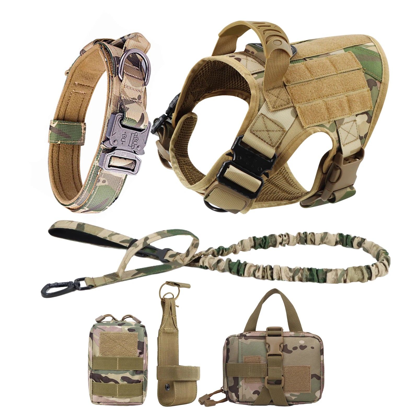 Large Dog Harness And Leash Set Malinois Training Walking Vest And Collar For Medium Large Dogs