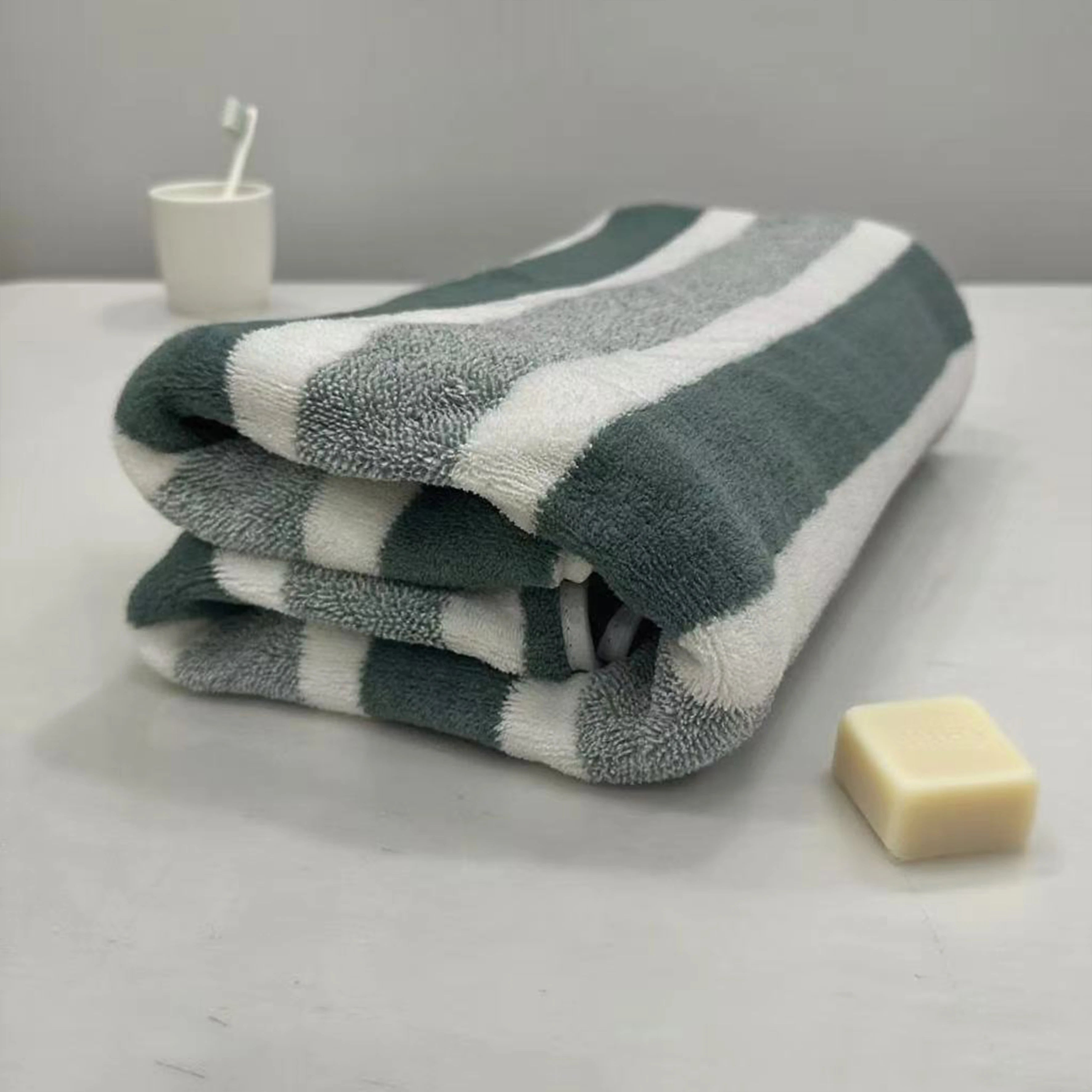 1-pack thick bath towel, water absorption, non shedding, durable