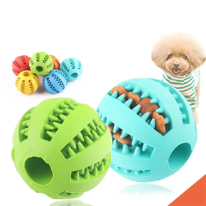 Pet toy food ball dog play exercise watermelon natural rubber cleaner teeth elastic toy