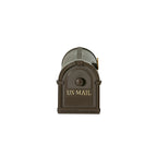 Outdoor Plastic Post Mount Mailbox in Bronze, Weather Resistant for Curbside Home Use, Durable Heavy Duty Plastic Mailbox with Large Capacity for Letters, Magazines & Small Parcels,