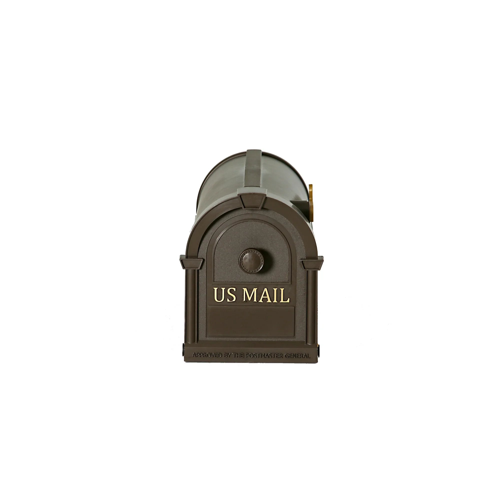 Outdoor Plastic Post Mount Mailbox in Bronze, Weather Resistant for Curbside Home Use, Durable Heavy Duty Plastic Mailbox with Large Capacity for Letters, Magazines & Small Parcels,