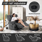 Oversized Rocker Recliner Chair, Upholstered High Back Comfortable & Heavy Duty, for Adults Living Room, Home Theater