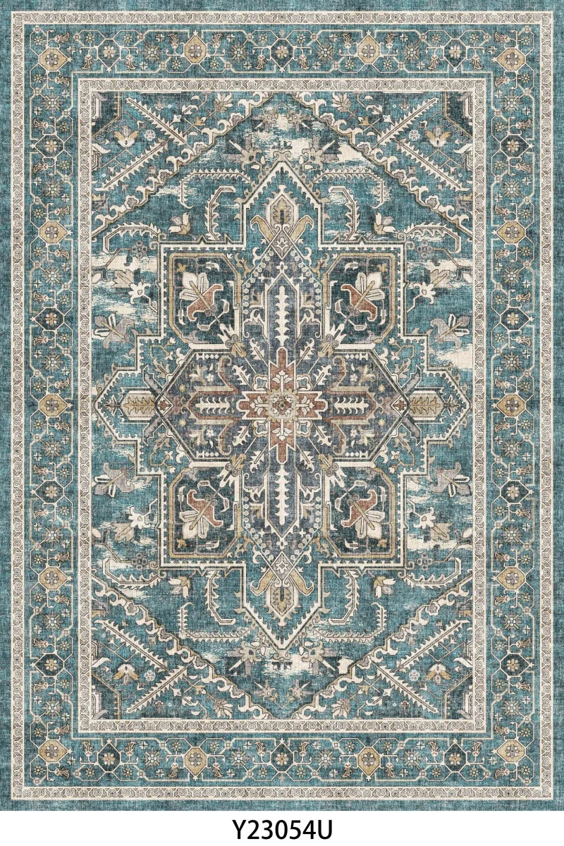 Retro Turkish Persian Vintage Washable Area Rug