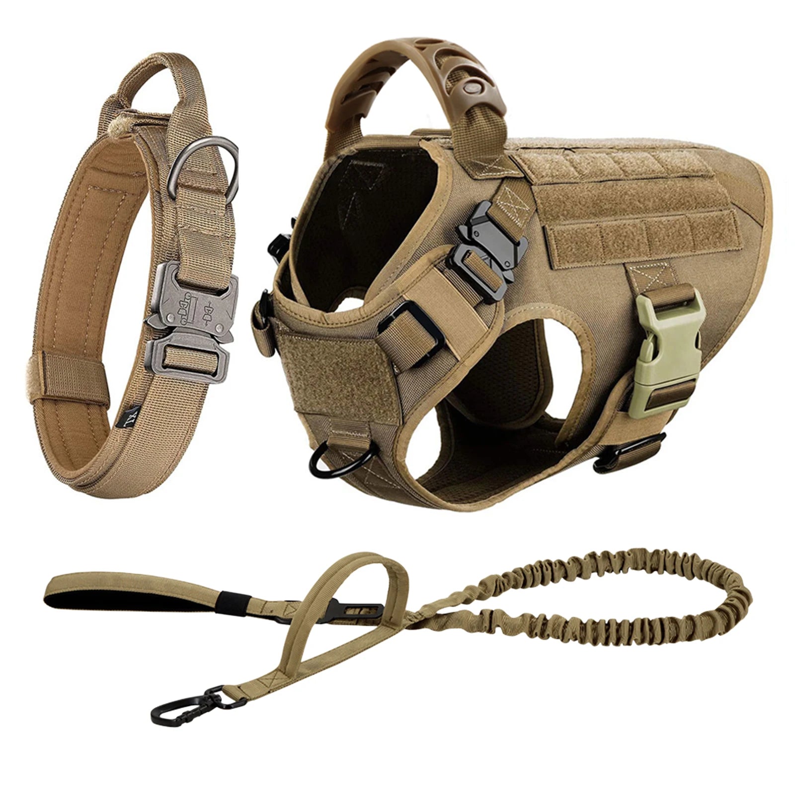 Large Dog Harness And Leash Set Malinois Training Walking Vest And Collar For Medium Large Dogs